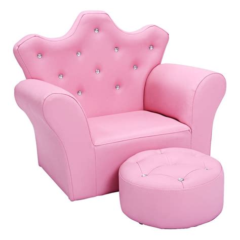 Costway Pink Kids Sofa Armrest Chair Couch Children Toddler Birthday