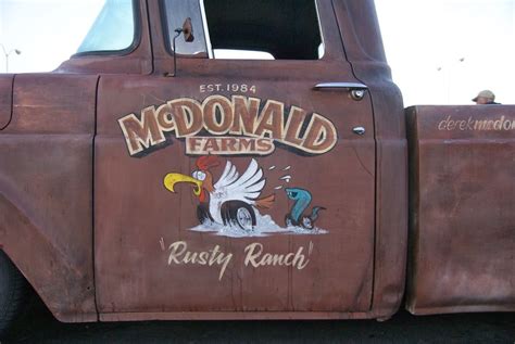 Mcdonald Farms Door Graphic Vintage Pickup Trucks Old Pickup Old
