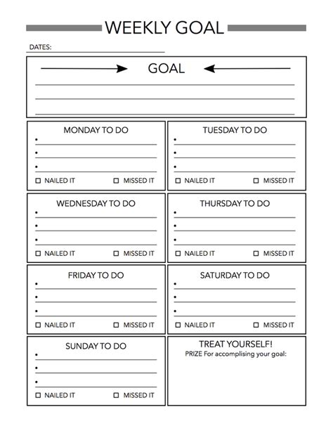 Make The Most Of Your Week With This Printable Weekly Goal Tracker And