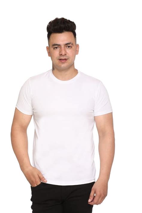 White Micro Pp Mens Plain T Shirts Round Neck At Rs 60 In Ludhiana