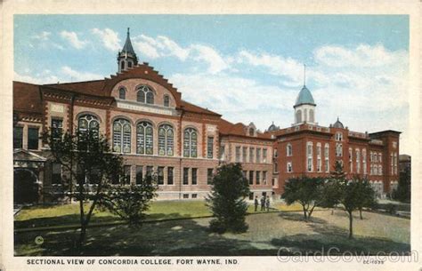 Sectional View Of Concordia College Fort Wayne In Postcard