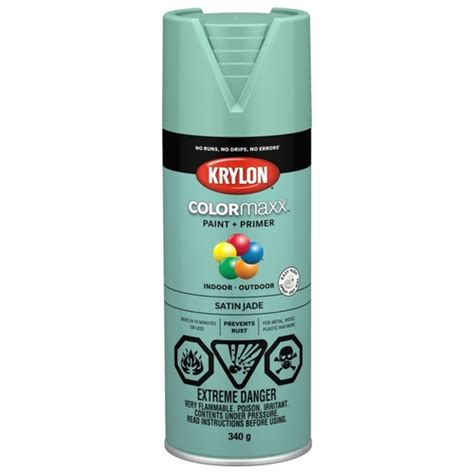 Krylon 455680007 Colormaster Spray Paint Satin Jade 12 Oz Aerosol Can