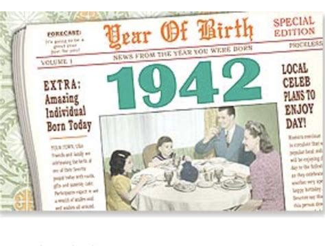 Birthday Card Year Of Birth You Were The Main Event In 1942 Otto