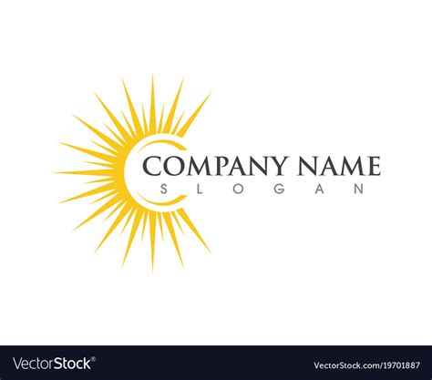 Sun Logo Template Royalty Free Vector Image Vectorstock