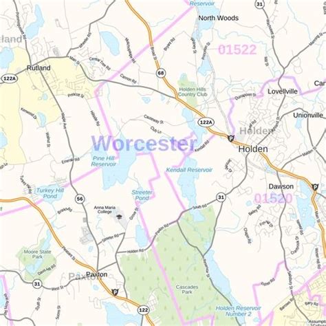 Worcester County Massachusetts Map