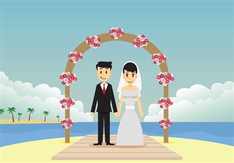 Please use and share these clipart pictures with your friends. Wedding Ceremony On The Beach Illustration - Download Free ...