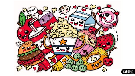 It is sure to entice little people. Coloring Cute Food - Easy and Kawaii Graffiti by Garbi KW ...