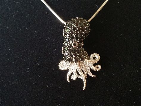 Caribbean Designer Black Swarovski Crystal Octopus Etsy