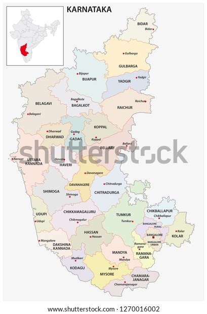 Political Map Of Karnataka State