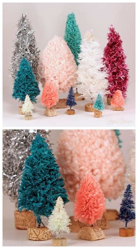 Create an instant glass art masterpiece in your garden with an arrangement of 15 glistening glass bottles on a handcrafted iron stake. DIY Bottle Brush Trees Tutorial | Christmas Crafts | FYNES DESIGNS