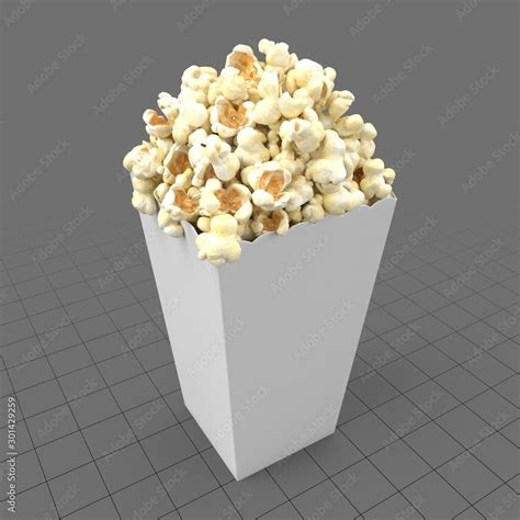 Movie Popcorn Box 3 Stock 3d Asset Adobe Stock