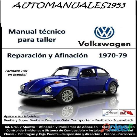 Manual De Taller Volkswagen Escarabajo Super Escarabajo 70 Al 79 En