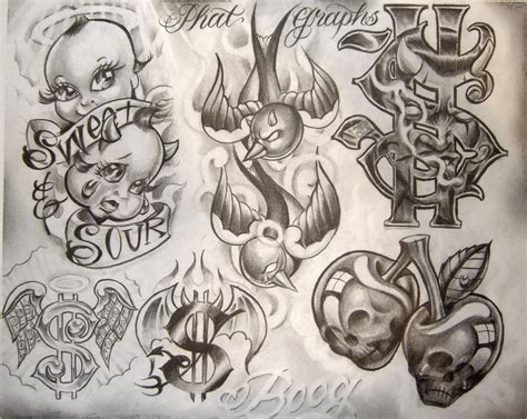Tattoo Flash By Boog Татуировки зарисовки 191 фото Chicano Art