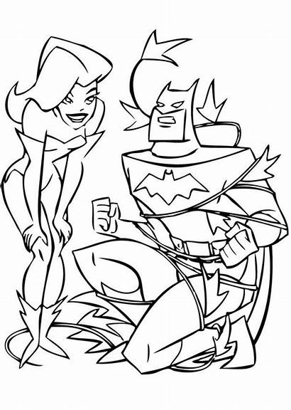 Coloring Pages Ivy Poison Batman Quinn Harley