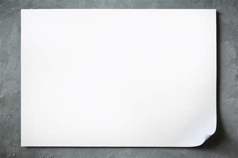 Maqueta De Una Hoja De Papel Blanco A4 Con Una Esquina Doblada Foto