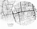 Lodz Map INSTANT DOWNLOAD Lodz Poland City Map Printable | Etsy