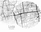 Lodz Map INSTANT DOWNLOAD Lodz Poland City Map Printable | Etsy