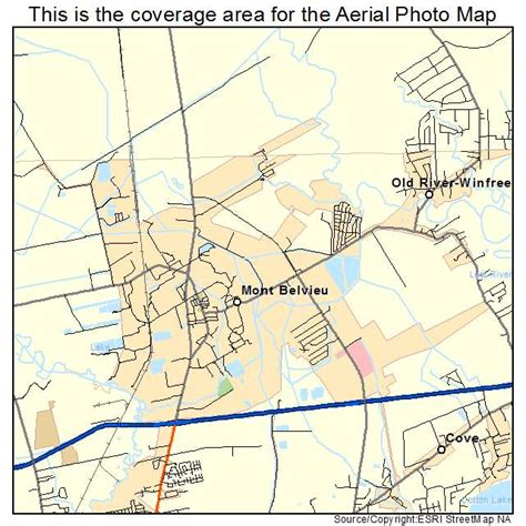 Aerial Photography Map Of Mont Belvieu Tx Texas