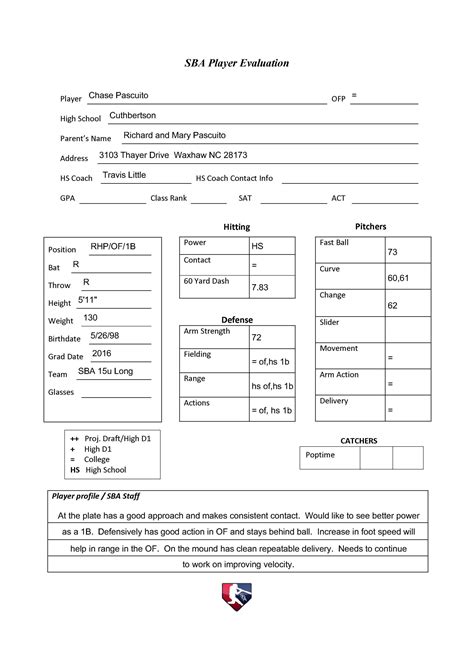 Hrys softball skills assessment form (rev february 2012) Volleyball Tryout Evaluation Form | Lobo Black ...
