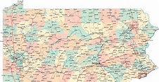 WYOMING STATE MAP PENNSYLVANIA - ToursMaps.com