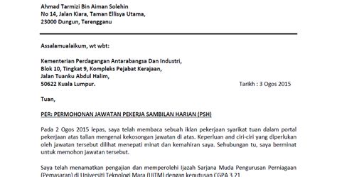 We did not find results for: Contoh Surat Perletakan Jawatan Pekerja Sambilan Harian ...