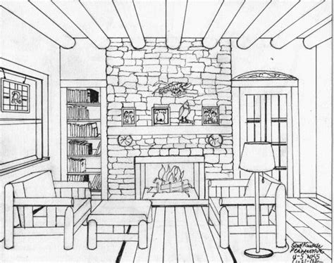 I know as a teenager i was obsessed with interior design and would have been excited to spend a lazy afternoon. Phối cảnh nt | Room perspective drawing, Interior design ...