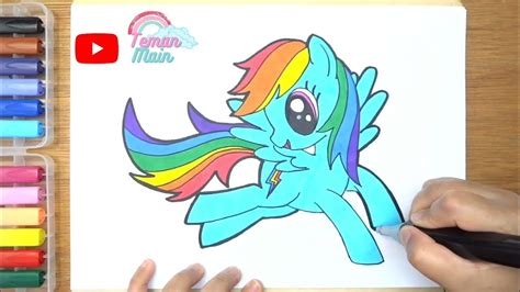 Menggambar My Little Pony Rainbow Dash Draw Mylittlepony Rainbow Dash