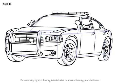 Learn How To Draw A Dodge Police Car Police Step By Step