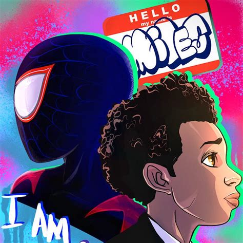 Spiderverse Miles Morales Poster Marvel Wall Art Print Etsy Uk