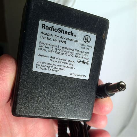 Radio Shack 15 1972r 12vdc 12v 400ma Power Supply Adapter Keep In