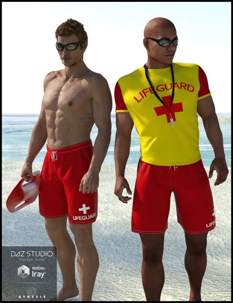 Lifeguard Uniform For Genesis 3 Males Lifeguard Uniforms Lifeguard