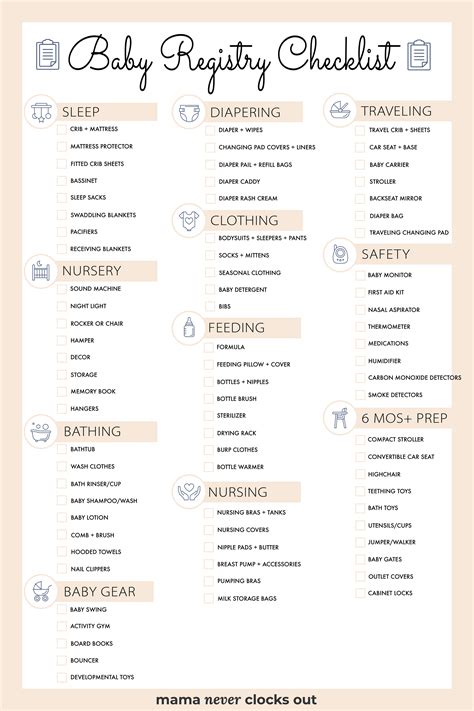 Baby Registry Checklist Must Haves — Mama Never Clocks Out