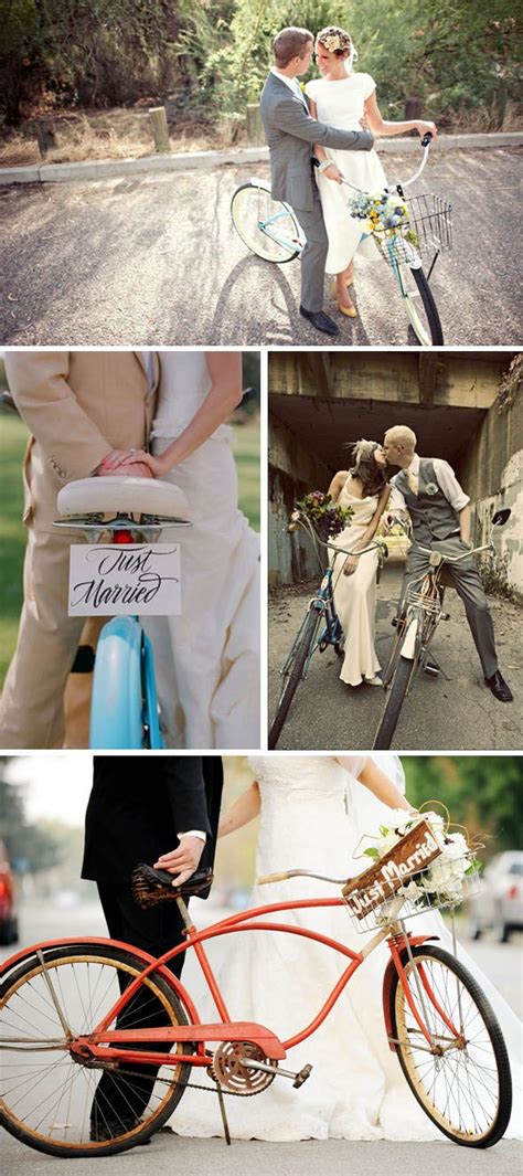 Adorable Wedding Day Pictures Bicycle Bicyclewedding Wedding Bike