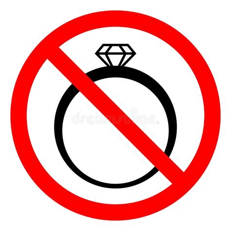 No Jewellery Symbol Sign Vector Illustration Isolate On White