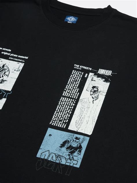 Original Pirate Material T Shirt Black Scrt