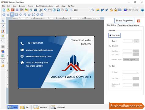 Business Card Maker Software Screenshots Creates Business Cards