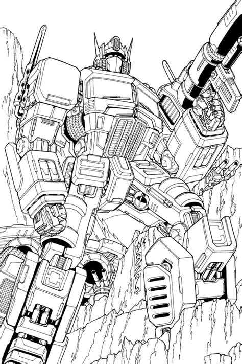 Optimusprimelineartbymarkerguru Transformers Coloring Pages