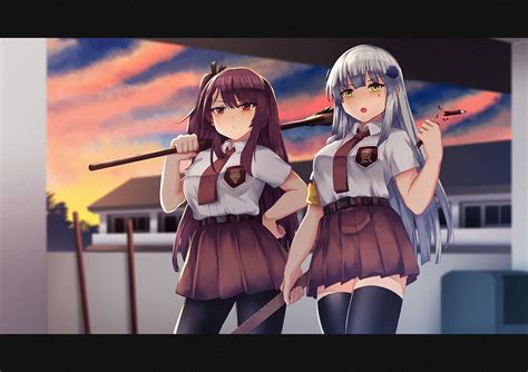 Hk416 And Wa2000 Girls Frontline Drawn By Persocon93 Danbooru