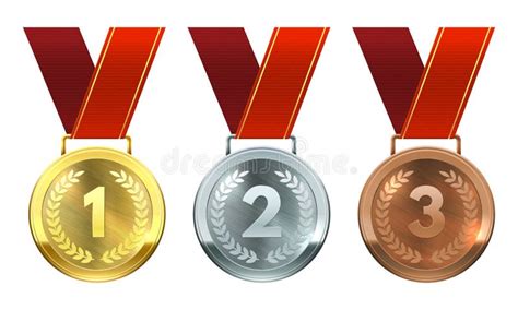 Gold Silver And Bronze Medals First Second And Third Place Awards