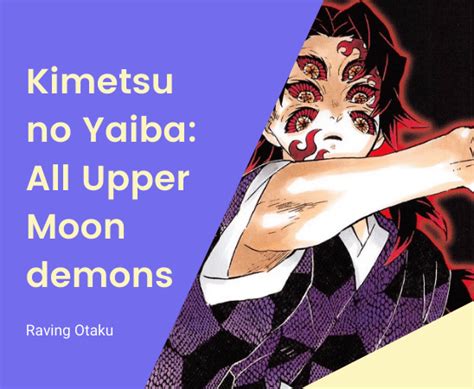 Kimetsu No Yaiba All Upper Moon Demons Demon Evil Demons Otaku