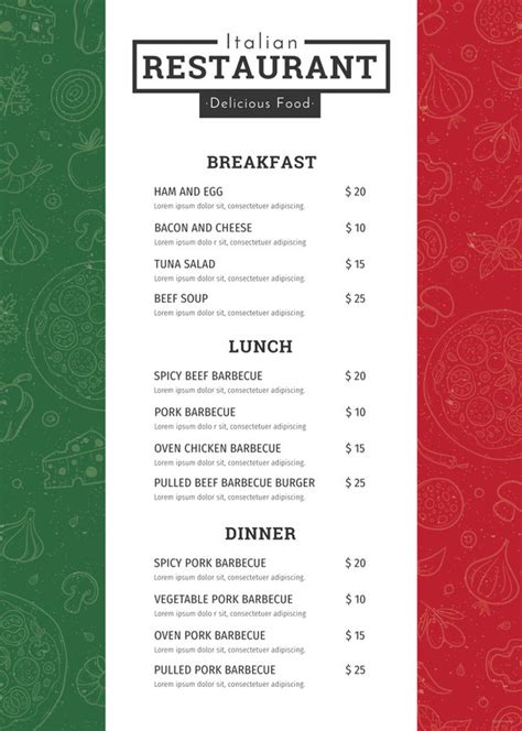 But don't worry, our italian dinner party menu won't include all of these courses! 32+ Breakfast Menu Templates - Free Sample, Example Format ...