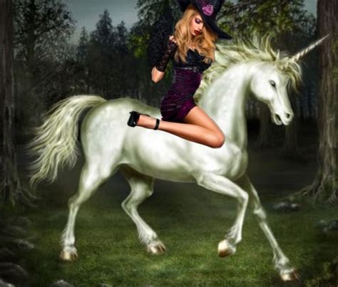 A Pretty Sexy Witch Rides On An Beautiful Unicorn Unicorns Fan Art 43951449 Fanpop