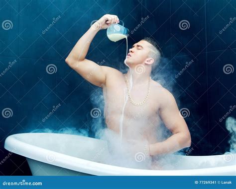 Man Taking A Bath Stock Image Image Of Male Hygiene 77269341