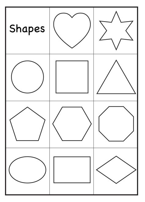 Free Printable Shapes To Cut Out