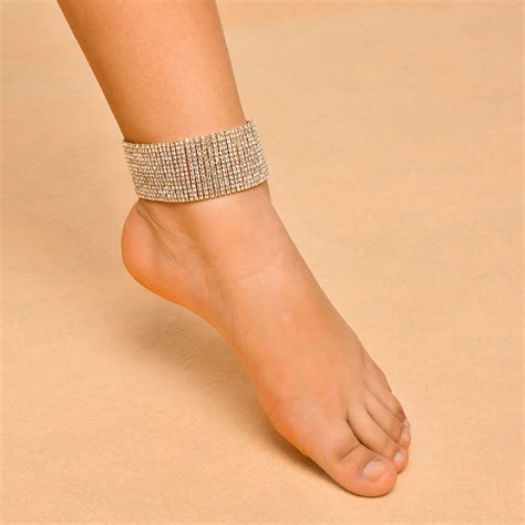 2020 Trendy Crystal Anklet Bracelet On A Leg Foot Jewelry Rhinestone