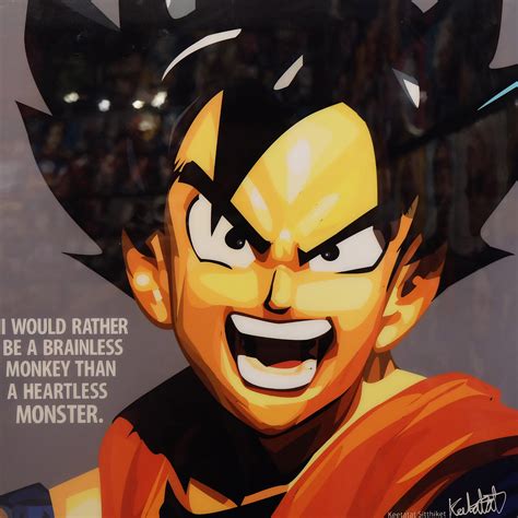 Young Goku Poster Plaque Dragon Ball Z Infamous Inspiration