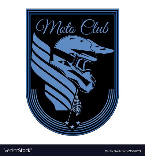 Motorcycle Club Badge Logo Emblem Template Vector Image