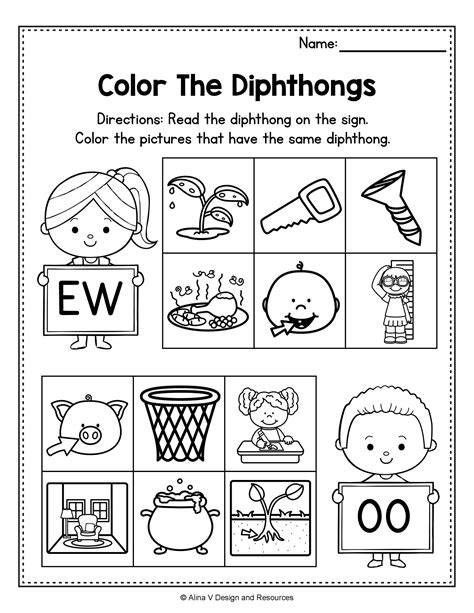 Diphthong Activities Bundle Phonics Activities Diphthongs Teaching