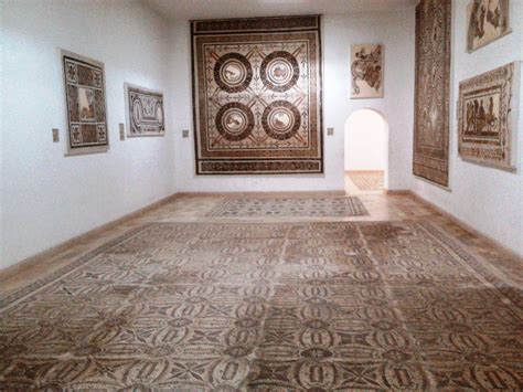 Room Of Roman Mosaics At The El Djem Museum Tunisia Roman Mosaic