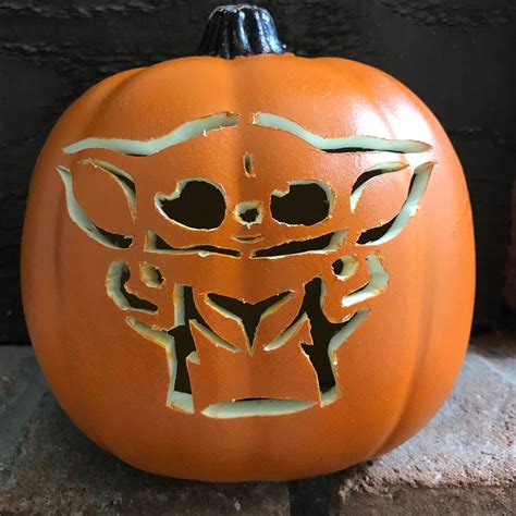 The Child Foam Pumpkin Baby Yoda Mandalorian Etsy